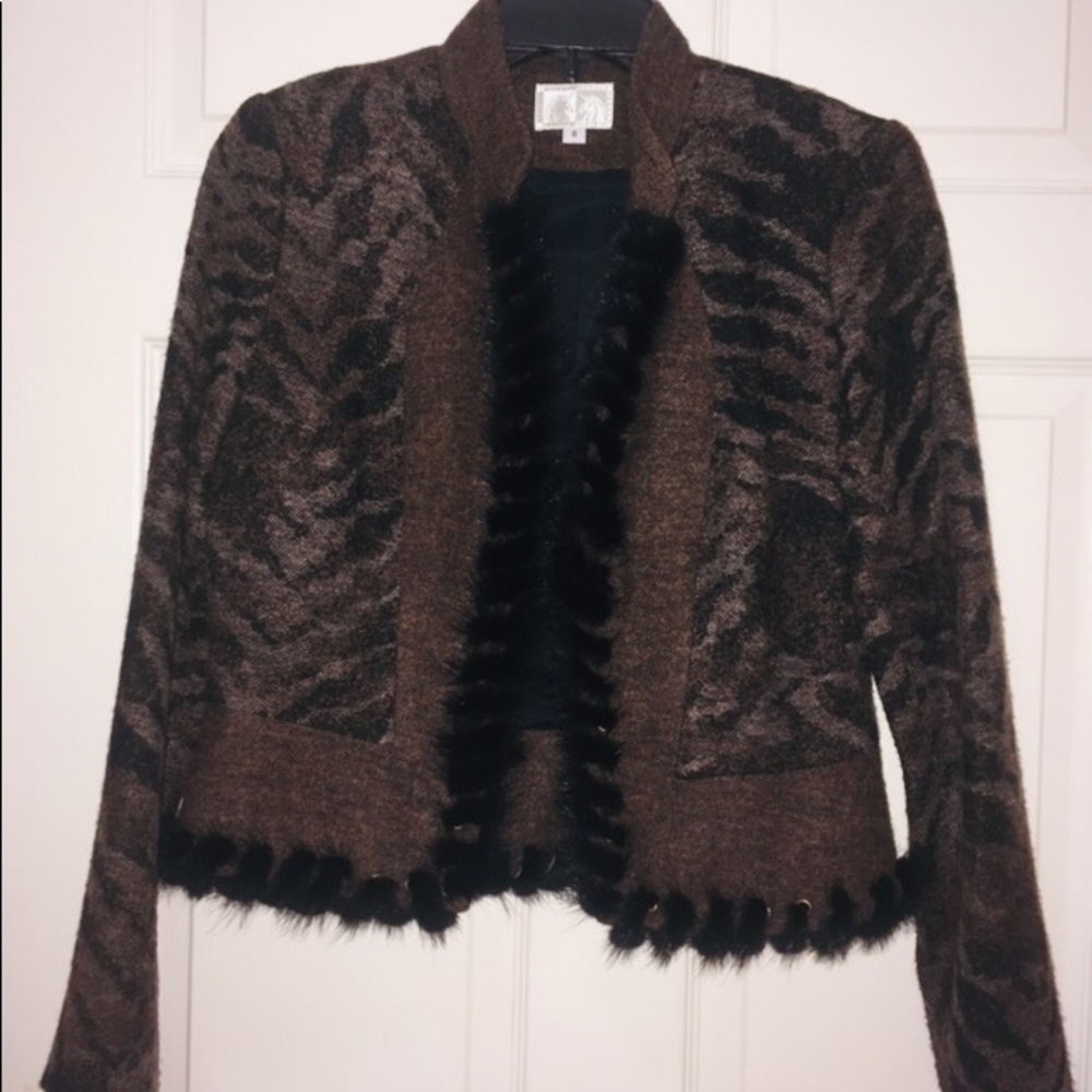 Alberto Makali Wool/Fur dress jacket